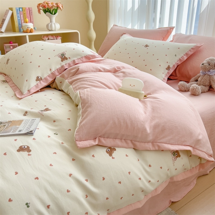 91家纺网 家纺一手货源 找家纺 （总）五月家纺 2025新款四层纱印花四件套