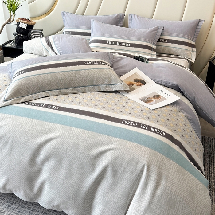 91家纺网 家纺一手货源 找家纺 海洋家纺 2025新款全棉磨毛四件套 摩登气息