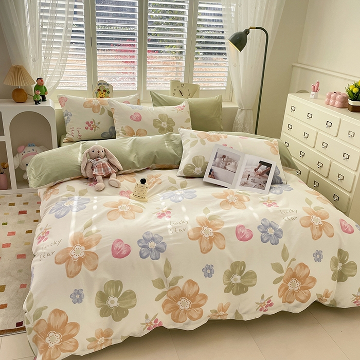 91家纺网 家纺一手货源 找家纺 宜家坊 2025全棉13070单被套印花小清新卡通碎花纯棉单品被套枕套（有预缩售后无忧 免费提供买家秀） 云锦花卉