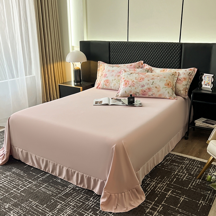 91家纺网 家纺一手货源 找家纺 仟网汇 2025新款棉代尔轻奢系列四件套 伊丽莎