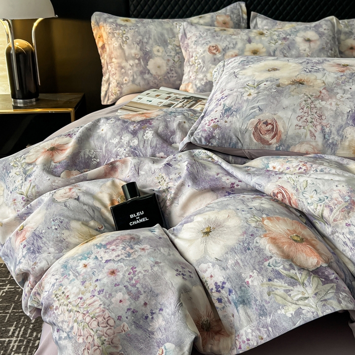 91家纺网 家纺一手货源 找家纺 仟网汇 2025新款棉代尔轻奢系列四件套 星辰