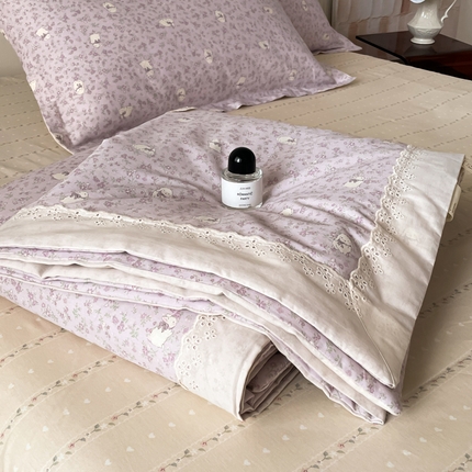 91家纺网 家纺一手货源 找家纺 帕拉美拉 2025新款全棉法式风玉米夏被春秋被玉米被三件套四件套 摩伊