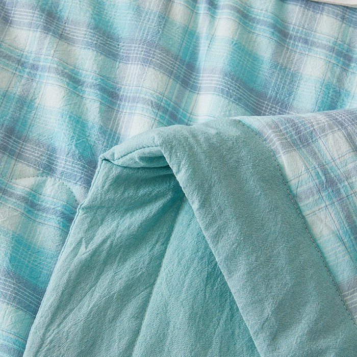 91家纺网 家纺一手货源 找家纺 招财星家纺 2025新款新疆棉花被夏被100%里外全棉棉花夏被无印风全棉色织水洗棉夏凉被空调被春秋被单人可机洗 海潮