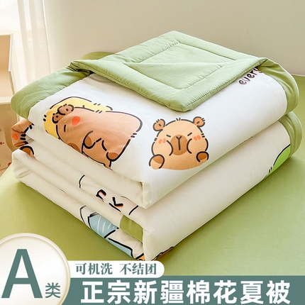 91家纺网 家纺一手货源 找家纺 （总）晓时候 2025新款水洗棉夏被新疆棉花被印花夏凉被空调被薄被子