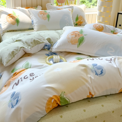 91家纺网 家纺一手货源 找家纺 （总）佑佳家纺 2024新款140克磨毛印花植物羊绒单被套磨毛四件套