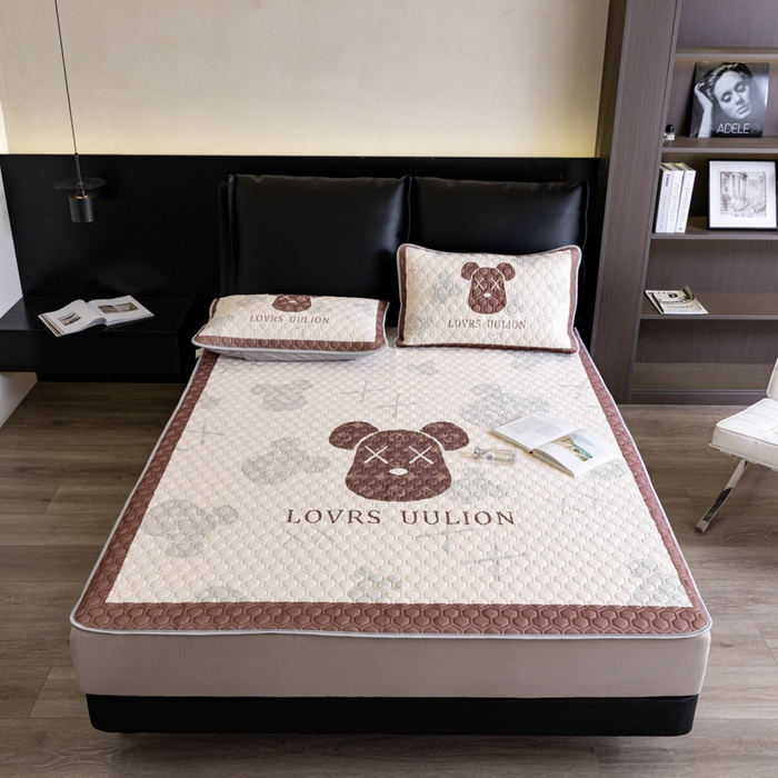 91家纺网 家纺一手货源 找家纺 摩卡（乐趣） 2025新品乳胶凉席 熊头咖