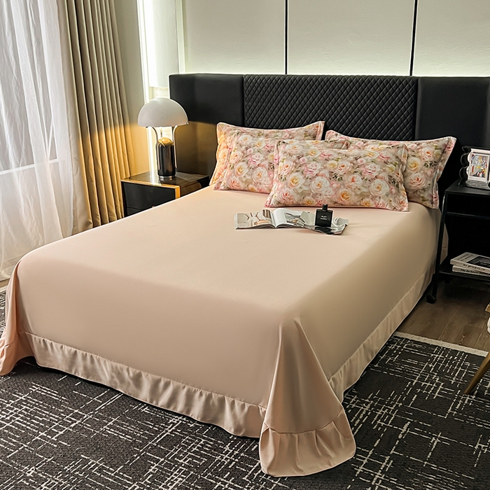 91家纺网 家纺一手货源 找家纺 仟网汇 2025新款棉代尔轻奢系列四件套 凯莉