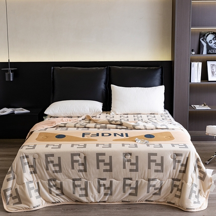 91家纺网 家纺一手货源 找家纺 摩卡（乐趣） 2025新款春夏新款夏凉被 冰激凌大豆夏被 迷你