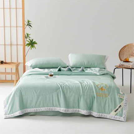 91家纺网 家纺一手货源 找家纺 总  新疆纯棉花被宽边绣花款全棉水洗棉夏凉被空调被薄款春秋被