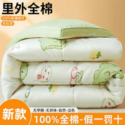 91家纺网 家纺一手货源 找家纺 （总）帕拉美拉 2025新款全棉100%新疆棉花款小清新立体冬被学生被子被芯