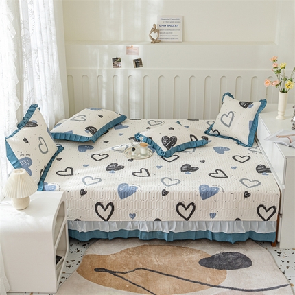 91家纺网 家纺一手货源 找家纺 （总）美优兰 2025新款全棉防滑榻榻米炕垫纯棉床盖三件套