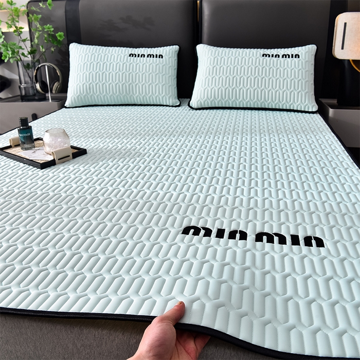 91家纺网 家纺一手货源 找家纺 炫拼家纺 2025新款平铺款乳胶凉席-minmin minmin冰雪蓝