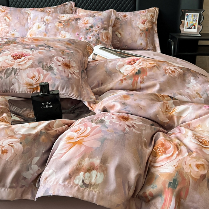 91家纺网 家纺一手货源 找家纺 仟网汇 2025新款棉代尔轻奢系列四件套 安妮