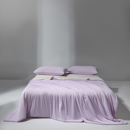 梦恬佳 2025新款高克重140g凉感丝冰丝仿锦氨夏凉被被子被芯 旷野-星空紫