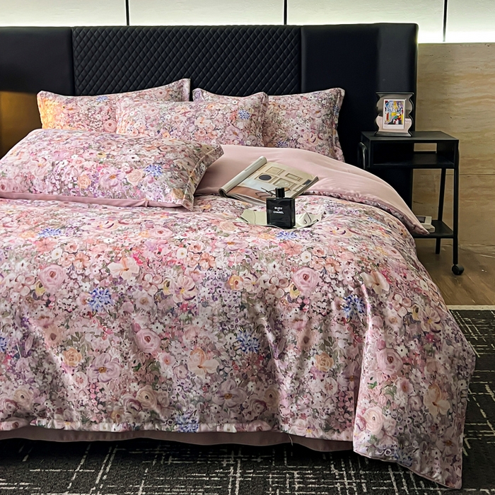 91家纺网 家纺一手货源 找家纺 仟网汇 2025新款棉代尔轻奢系列四件套 云中行