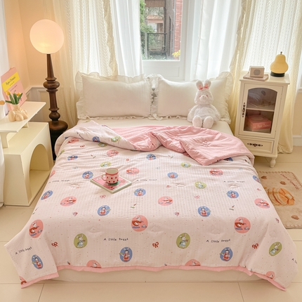 鑫琪莱家纺 2025新款A类云感泡芙夏被小甜蜜