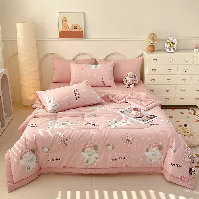 91家纺网 家纺一手货源 找家纺 丫丫2025新款里外全棉棉花夏被风格2 童话镇