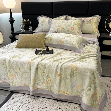 91家纺网 家纺一手货源 找家纺 （总）朵希曼 2025春夏新款50S镂空天丝夏被夏凉被空调被夏被四件套