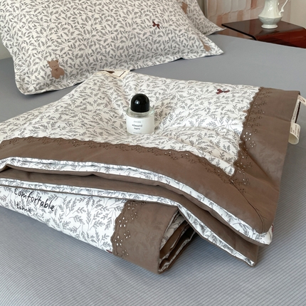 91家纺网 家纺一手货源 找家纺 帕拉美拉 2025新款全棉法式风玉米夏被春秋被玉米被三件套四件套 日上海岛