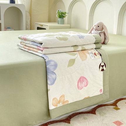 丫丫2025新款里外全棉棉花夏被风格2 云锦花卉