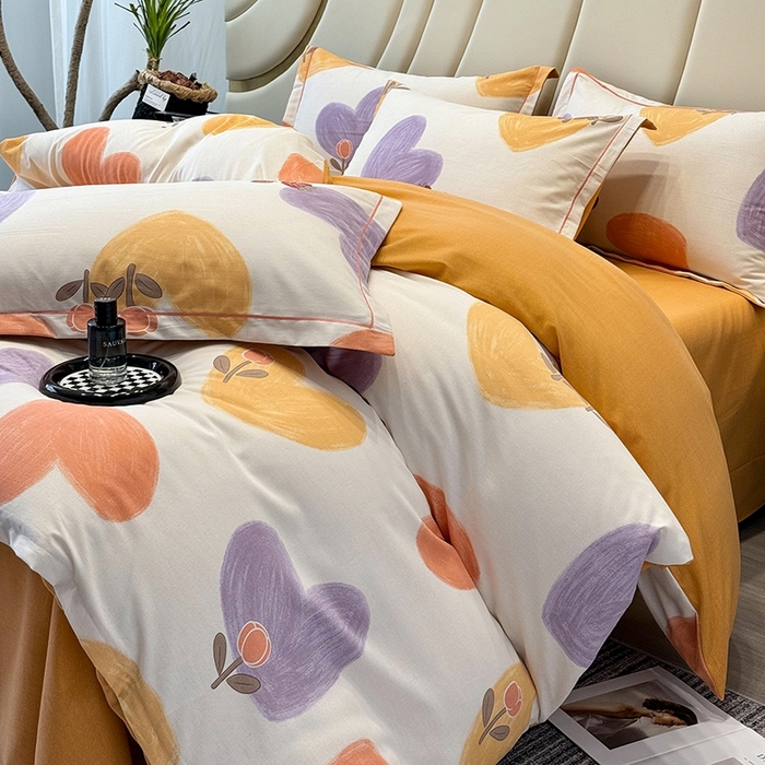 91家纺网 家纺一手货源 找家纺 海洋家纺 2025新款全棉磨毛四件套 佳丽斯