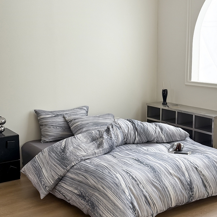 91家纺网 家纺一手货源 找家纺 窝米 2025新品简约时尚双层纱系列四件套 慕尼黑