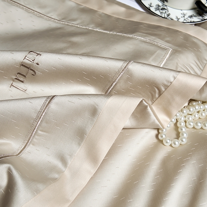 91家纺网 家纺一手货源 找家纺 U品汇 2025新款60支双股120s天丝棉提花莱赛尔纤维刺绣花四件套纯棉全棉凉感丝滑（罗宾） 罗宾-新灰绿