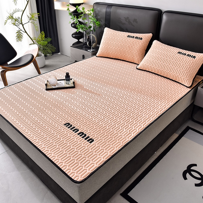 91家纺网 家纺一手货源 找家纺 炫拼家纺 2025新款平铺款乳胶凉席-minmin minmin香妃粉