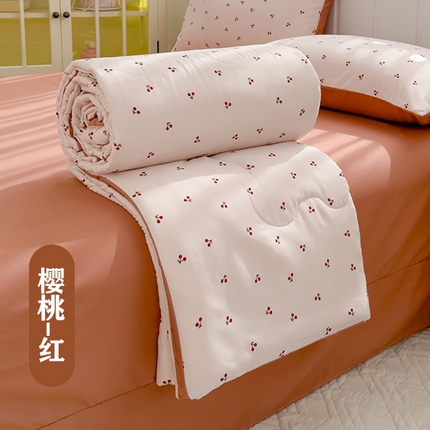 91家纺网 家纺一手货源 找家纺 （总）弗苓家纺 2025 A类有氧针织双层纱夏被四件套直播爆款