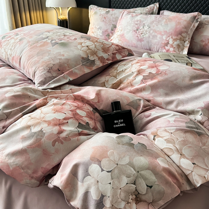 91家纺网 家纺一手货源 找家纺 仟网汇 2025新款棉代尔轻奢系列四件套 温迪