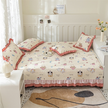 美优兰 2025新款全棉防滑榻榻米炕垫纯棉床盖三件套 童梦乐园