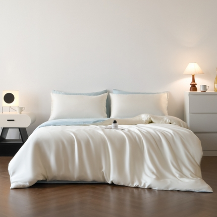 91家纺网 家纺一手货源 找家纺 （总）利欧 2025新款双拼水洗天丝四件套