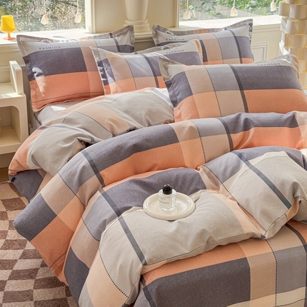 91家纺网 家纺一手货源 找家纺 （总）佑佳家纺 2024新款140克磨毛印花植物羊绒单被套磨毛四件套