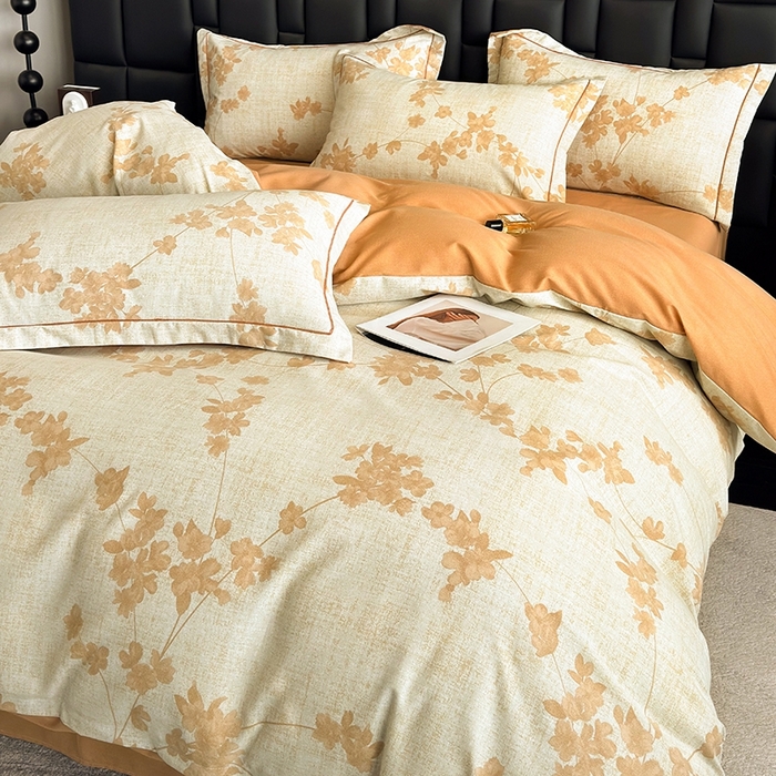 91家纺网 家纺一手货源 找家纺 海洋家纺 2026新款全棉磨毛四件套 巴黎春天