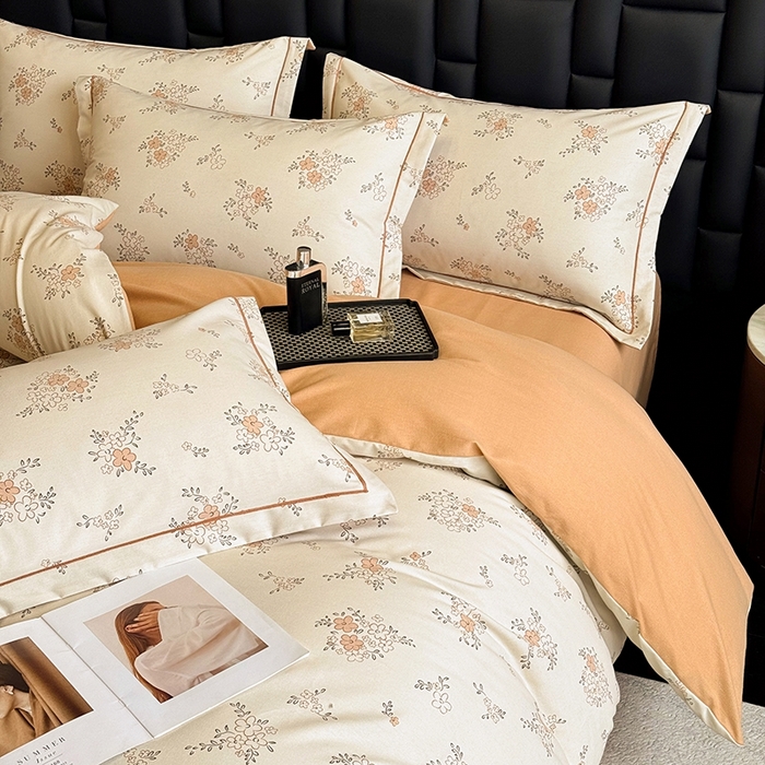 91家纺网 家纺一手货源 找家纺 海洋家纺 2025新款全棉磨毛四件套 含香