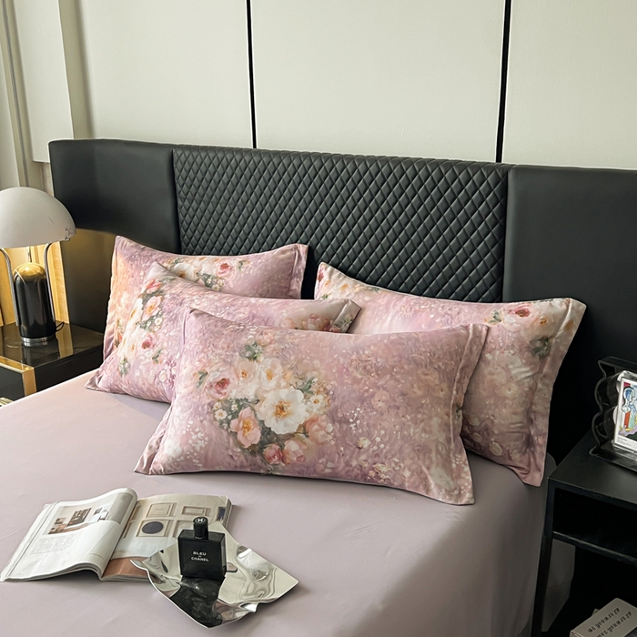 91家纺网 家纺一手货源 找家纺 仟网汇 2025新款棉代尔轻奢系列四件套 苏珊