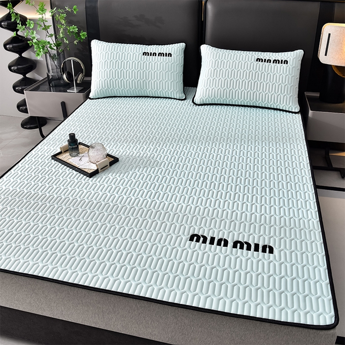 91家纺网 家纺一手货源 找家纺 炫拼家纺 2025新款平铺款乳胶凉席-minmin minmin冰雪蓝