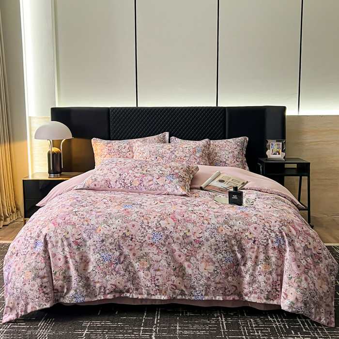 91家纺网 家纺一手货源 找家纺 仟网汇 2025新款棉代尔轻奢系列四件套 云中行