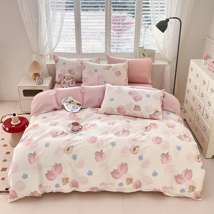 91家纺网 家纺一手货源 找家纺 （总）宜家坊 2025全棉13070单被套印花小清新卡通碎花纯棉单品被套枕套（有预缩售后无忧 免费提供买家秀）