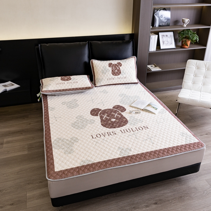 91家纺网 家纺一手货源 找家纺 摩卡（乐趣） 2025新品乳胶凉席 熊头咖