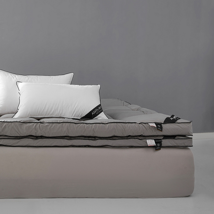 91家纺网 家纺一手货源 找家纺 丽诺床垫 2025新款全棉纯棉防螨软床垫-风格一 全棉软床垫酒店风10cm灰色