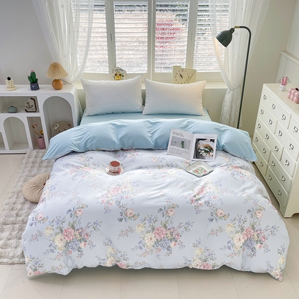 91家纺网 家纺一手货源 找家纺 （总）宜家坊 2025全棉13070单被套印花小清新卡通碎花纯棉单品被套枕套（有预缩售后无忧 免费提供买家秀）