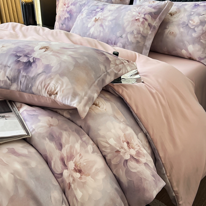 91家纺网 家纺一手货源 找家纺 仟网汇 2025新款棉代尔轻奢系列四件套 劳拉