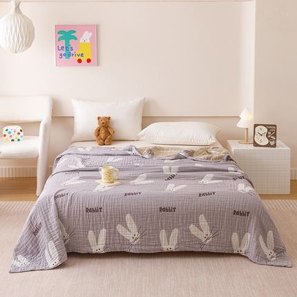 91家纺网 家纺一手货源 找家纺 （总）麻依 2025新款四层全棉纱布毯盖毯毛巾被子被芯