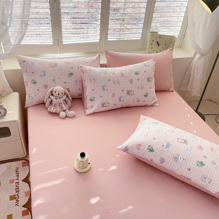 91家纺网 家纺一手货源 找家纺 宜家坊 2025新款全棉13070单床单床笠纯棉单品枕套床笠床单（有预缩尺寸 售后无忧 免费提供买家秀） 小不点们