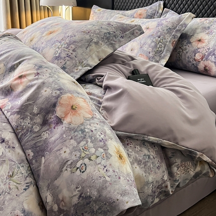 91家纺网 家纺一手货源 找家纺 仟网汇 2025新款棉代尔轻奢系列四件套 星辰