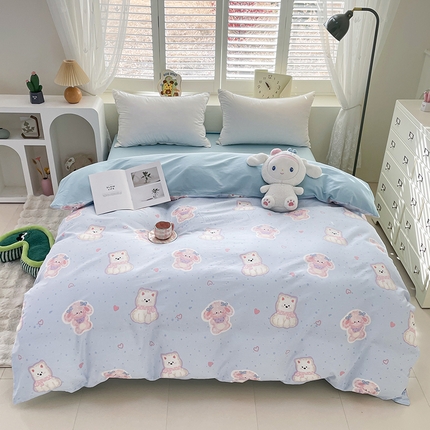 91家纺网 家纺一手货源 找家纺 （总）宜家坊 2025全棉13070单被套印花小清新卡通碎花纯棉单品被套枕套（有预缩售后无忧 免费提供买家秀）