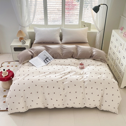 91家纺网 家纺一手货源 找家纺 （总）宜家坊 2025全棉13070单被套印花小清新卡通碎花纯棉单品被套枕套（有预缩售后无忧 免费提供买家秀）