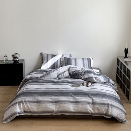 窝米 2025新品简约时尚双层纱系列四件套 圣奇尼