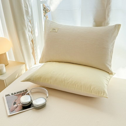 91家纺网 家纺一手货源 找家纺 （总）眠博士 2025新款全棉美拉德轻奢简约浮雕提花系列-单枕套